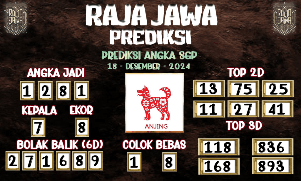 Prediksi Togel SGP Inovatif Dari Raja Jawa 18 Desember 2024