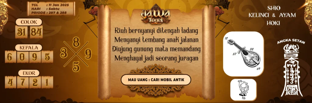 Prediksi Togel Jawa Terjamin Dari Raja Jawa 11 Januari 2025