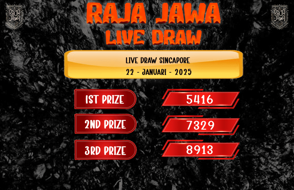 Live Draw Singapore dari Raja Jawa Paling Aman 22 Januari 2024